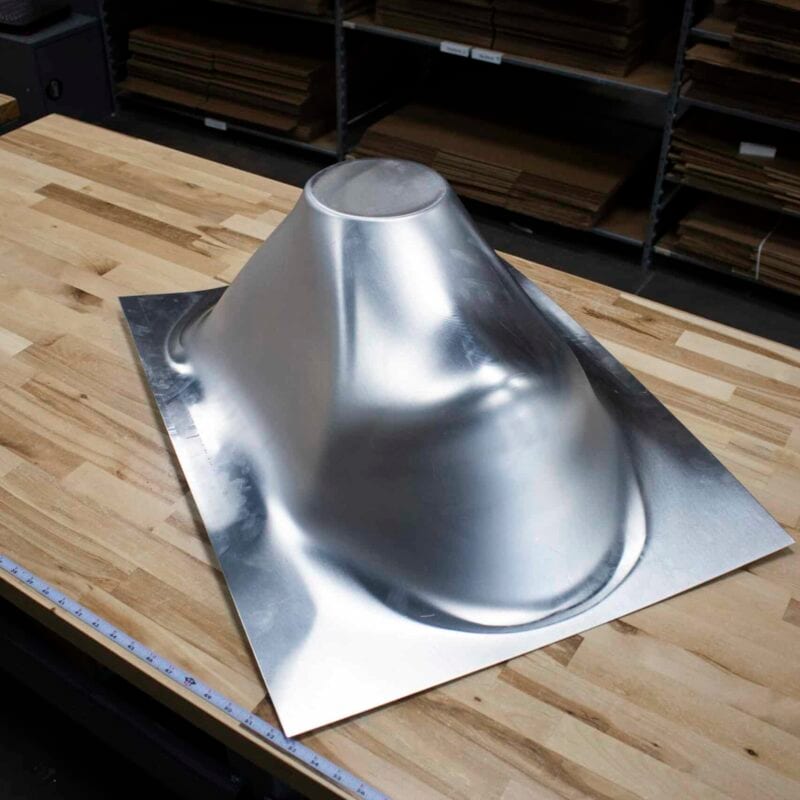 Contoured sheet metal component produced with Digital Sheet Metal Forming