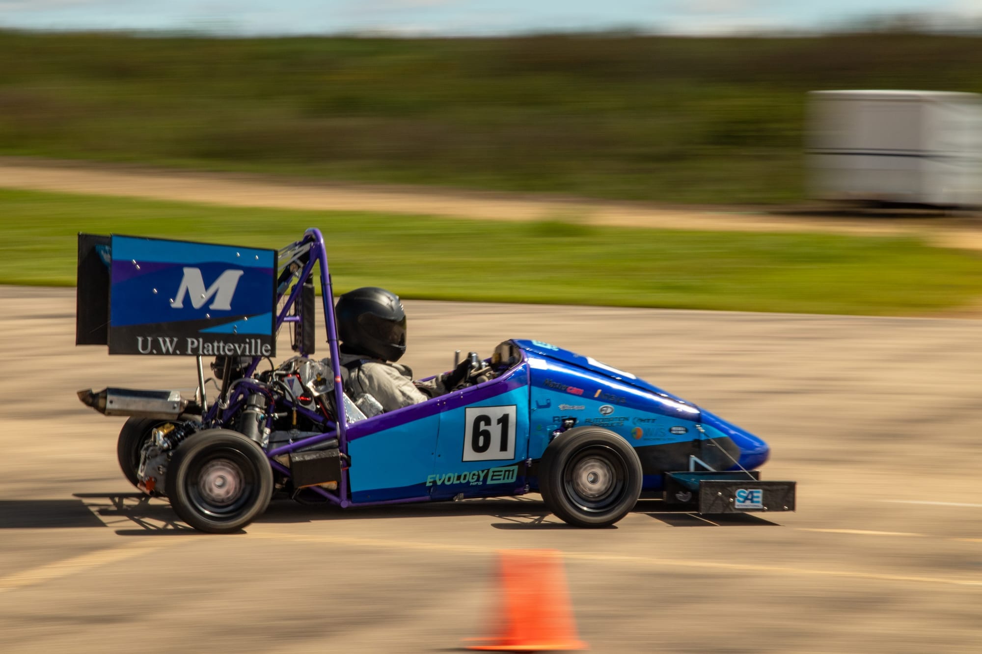 PR26 on track, with Evology branding on the sidepod
