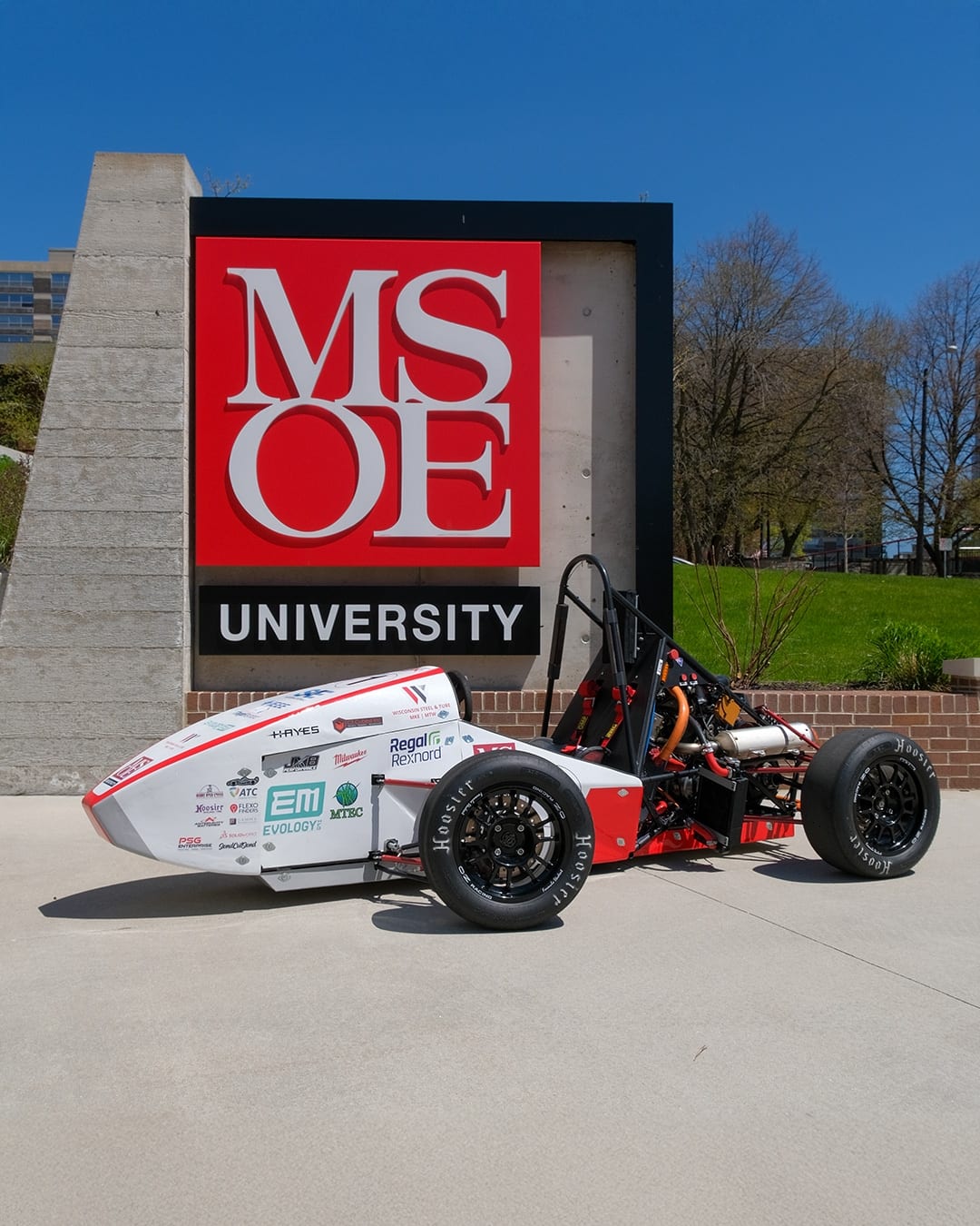 MSOE Raider Racing formula car built with Evology additive components